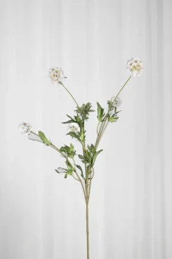 Specktrum Artificial Flowers - White Scabiosa Seed Pod (multible heads)