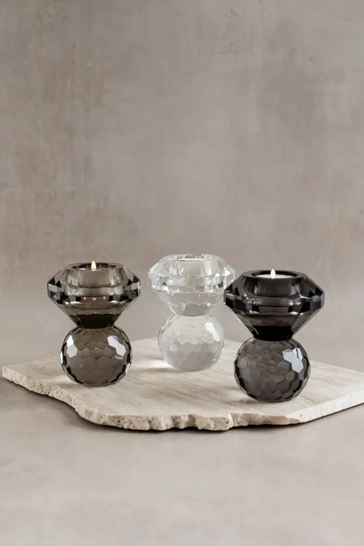 Specktrum Cloud T-Light Candle Holder - Light Smoke