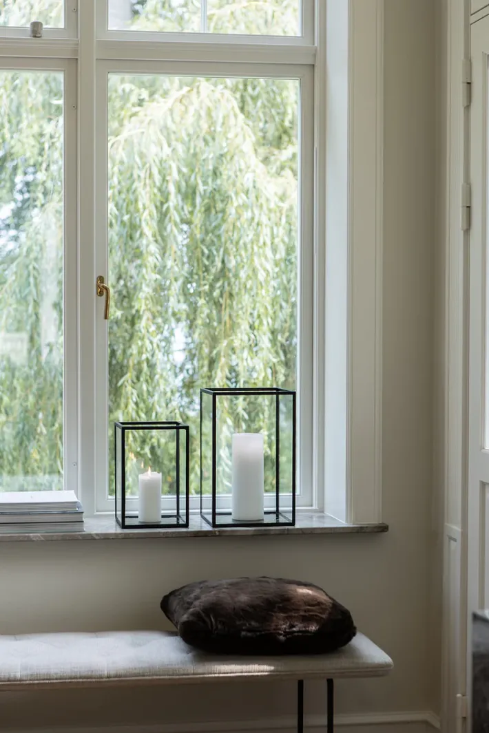 Specktrum Harlequin Lantern - Bronze Mirror, Black Frame Medium (25*25*40)