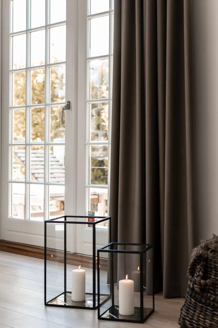 Specktrum Harlequin Lantern - Bronze Mirror, Black Frame Medium (25*25*40)