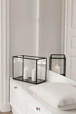 Specktrum Herringbone Lantern - Bronze Mirror, Black Frame Long (30*20*40)