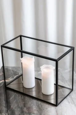 Specktrum Herringbone Lantern - Bronze Mirror, Black Frame Long (30*20*40)