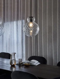 Specktrum Lily Pendant Lamp - Clear - Black Metal Harlequin Large