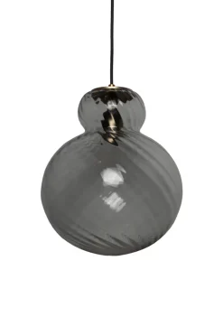 Specktrum Lily Pendant Lamp - Grey - Brass Metal Swirl Large