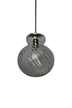 Specktrum Lily Pendant Lamp - Grey - Brass Metal Swirl Small