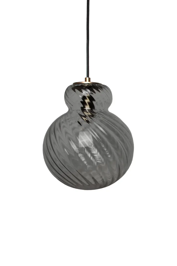 Specktrum Lily Pendant Lamp - Grey - Brass Metal Swirl Small