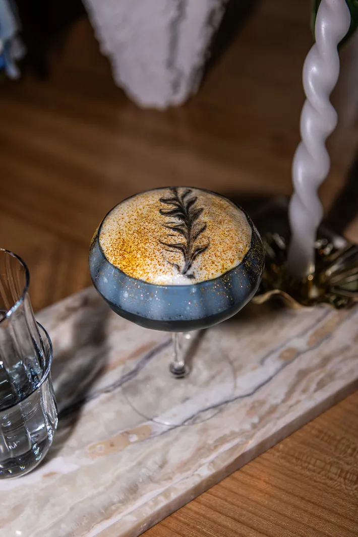 Specktrum Meadow Stemware - Blue Cocktail glass