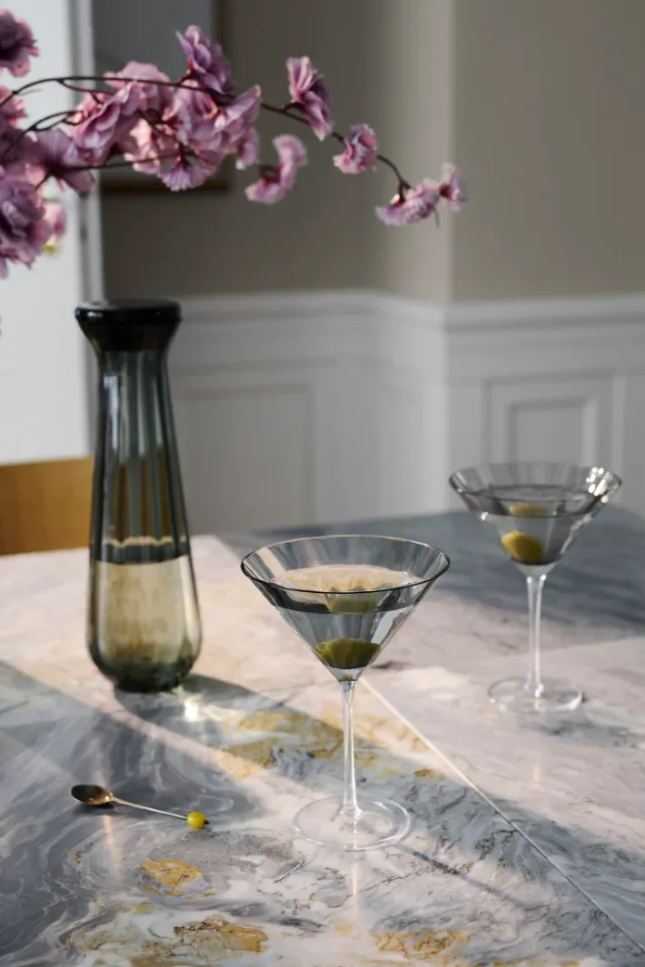 Specktrum Meadow Stemware - Grey Martini glass