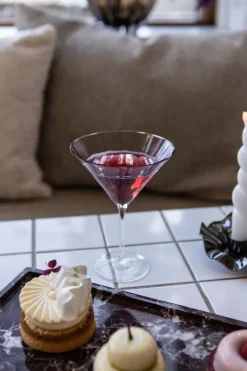 Specktrum Meadow Stemware - Plum Martini glass