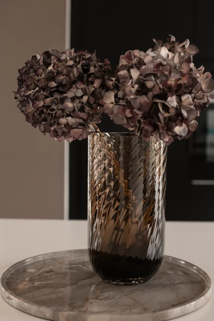 Specktrum Meadow Swirl Cylinder Vase - Topaz Medium