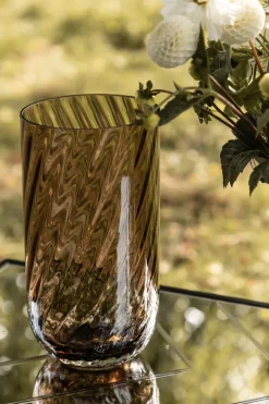 Specktrum Meadow Swirl Cylinder Vase - Topaz Small