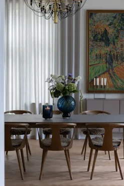 Specktrum Meadow Swirl Cylinder vase (w. foot) - Blue