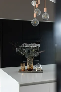 Specktrum Meadow Swirl Cylinder Vase - Amber Small