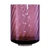 Specktrum Meadow Swirl Cylinder vase (w. foot) - Plum