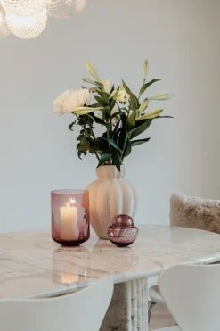 Specktrum Meadow Swirl Cylinder vase (w. foot) - Plum