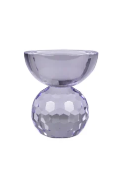 Specktrum Shadow Square Candle Holder - Light Blue Purple