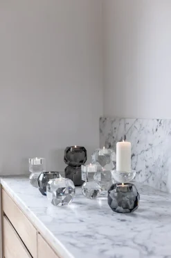 Specktrum Storm T-Light Candle Holder - Grey Stacked