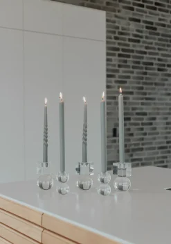 Specktrum The Curly Candle Collection - Packed with 4 Pieces per box - Steel Grey Middle Curled