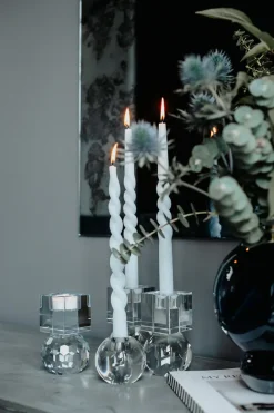 Specktrum The Curly Candle Collection - Packed with 4 Pieces per box - Mighty Blue Fully Curled