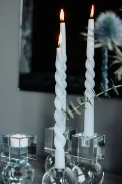 Specktrum The Curly Candle Collection - Packed with 4 Pieces per box - Mighty Blue Fully Curled