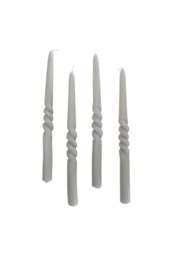 Specktrum The Curly Candle Collection - Packed with 4 Pieces per box - Thunder Grey Middle Curled