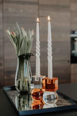 Specktrum The Curly Candle Collection - Packed with 4 Pieces per box - Thunder Grey Middle Curled