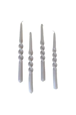 Specktrum The Glossy Candle Collection - Packed with 4 pieces per box - Thunder Grey Middle Curled