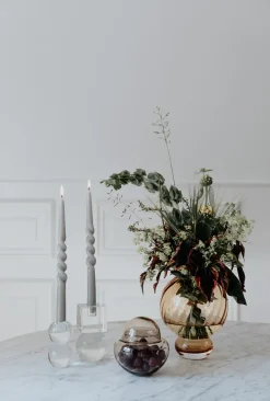 Specktrum The Glossy Candle Collection - Packed with 4 pieces per box - Thunder Grey Middle Curled