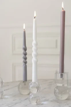 Specktrum The Pearl Candle Collection - Packed with 4 Pieces per box - White Pearl Middle Curled