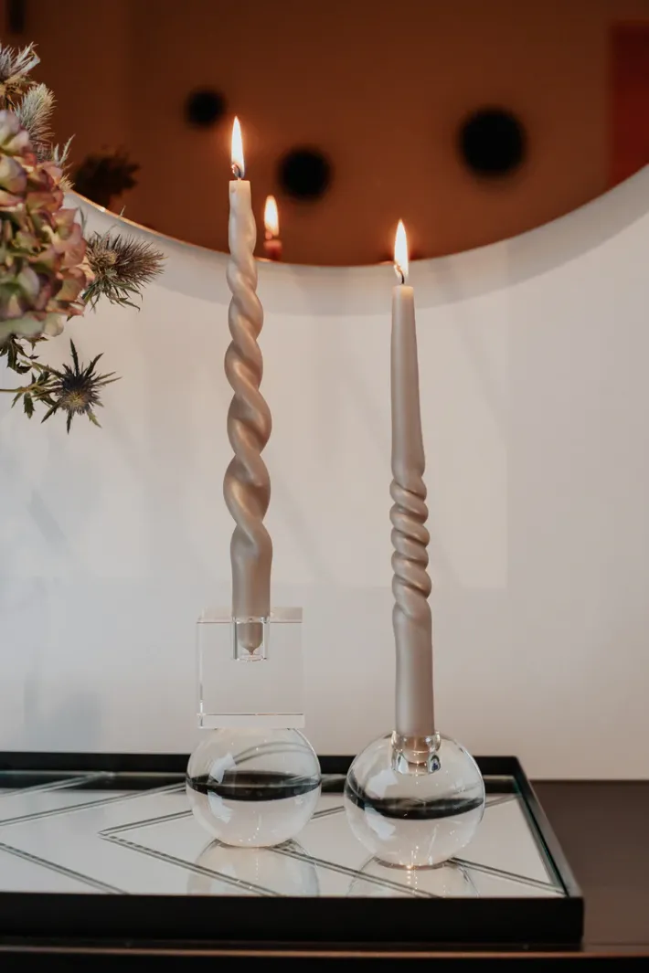 Specktrum The Pearl Candle Collection - Packed with 4 Pieces per box - French Pearl Fully Curled