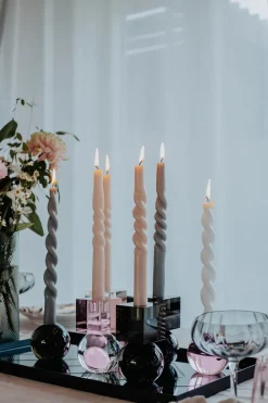 Specktrum The Pearl Candle Collection - Packed with 4 Pieces per box - White Pearl Fully Curled