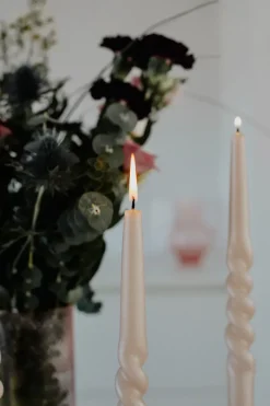 Specktrum The Pearl Candle Collection - Packed with 4 Pieces per box - Nude Pearl Middle Curled